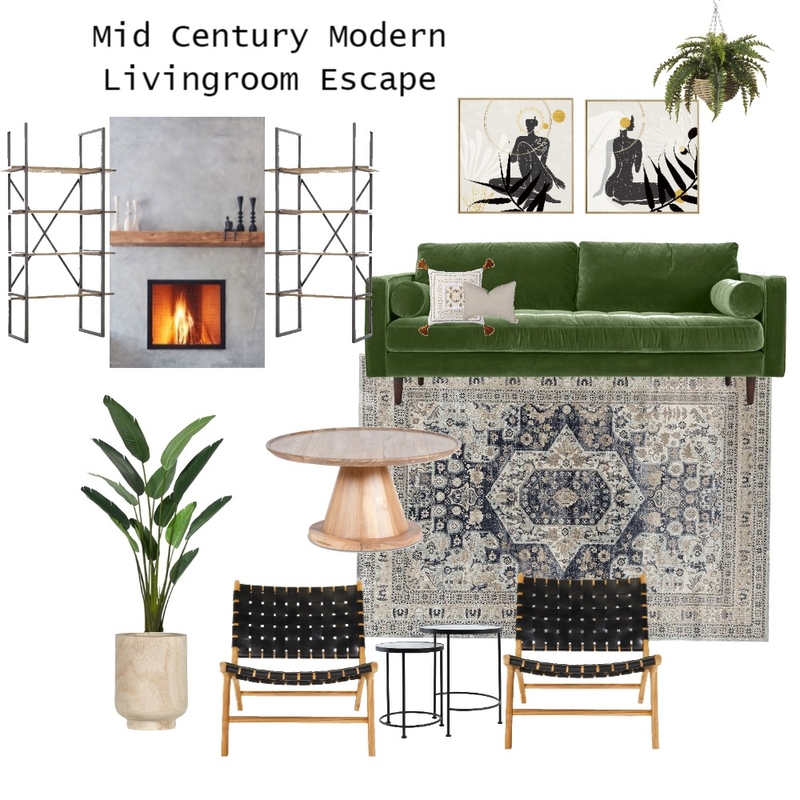 MCM Livingroom Mood Board by kokotaylor on Style Sourcebook