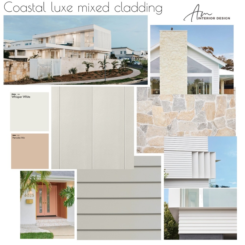 Coastal Luxe Mixed Cladding Facade Mood Board by AM Interior Design on Style Sourcebook
