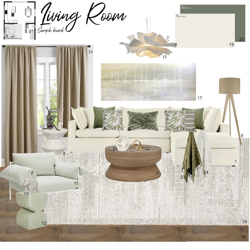 Living room sample board Mood Board by nourtareka on Style Sourcebook