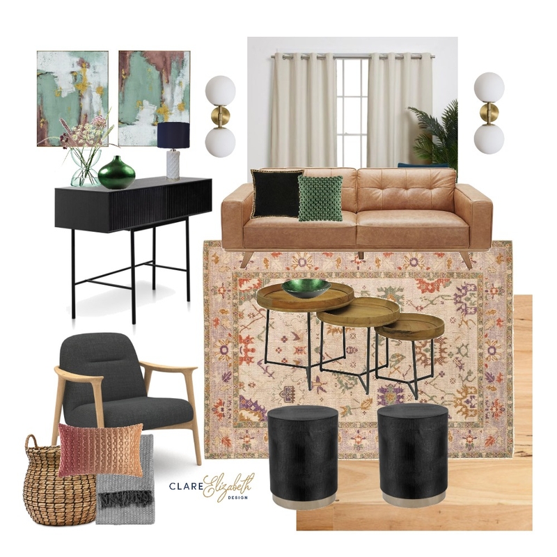 Industrial Luxe Living Room 2 Mood Board by Clare Elizabeth Design on Style Sourcebook