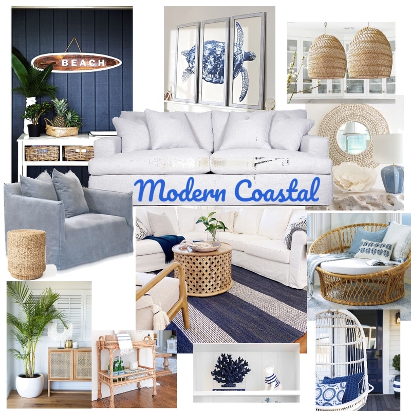 Modern Coastal Mood Board by Sumara du Preez on Style Sourcebook