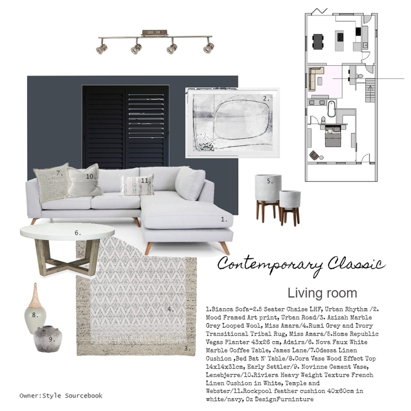 Living room Achromatic Mood Board by vivid interiors on Style Sourcebook