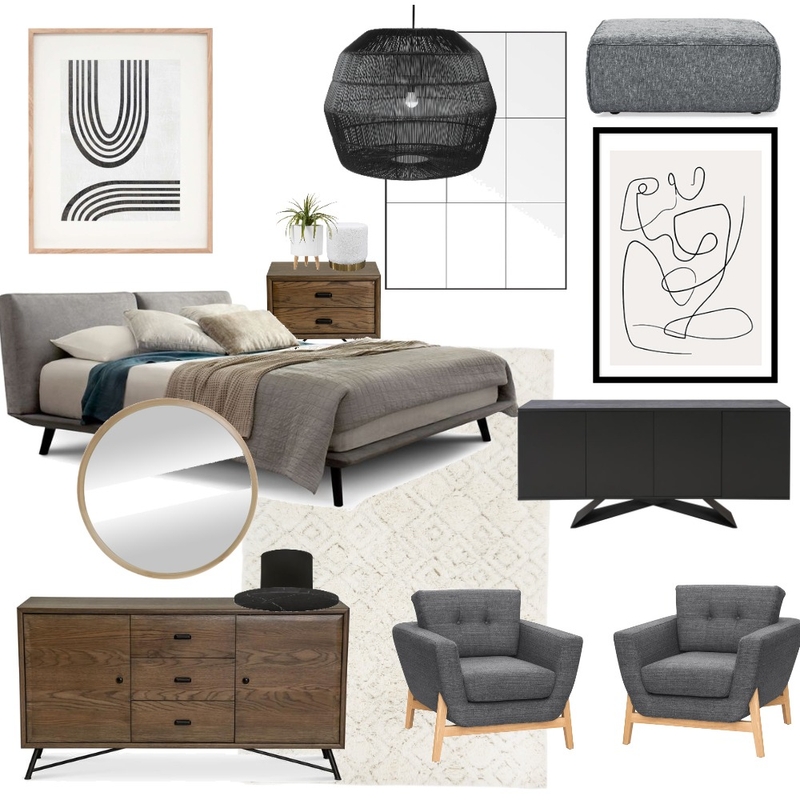 Modern bedroom Mood Board by Bella barnett on Style Sourcebook