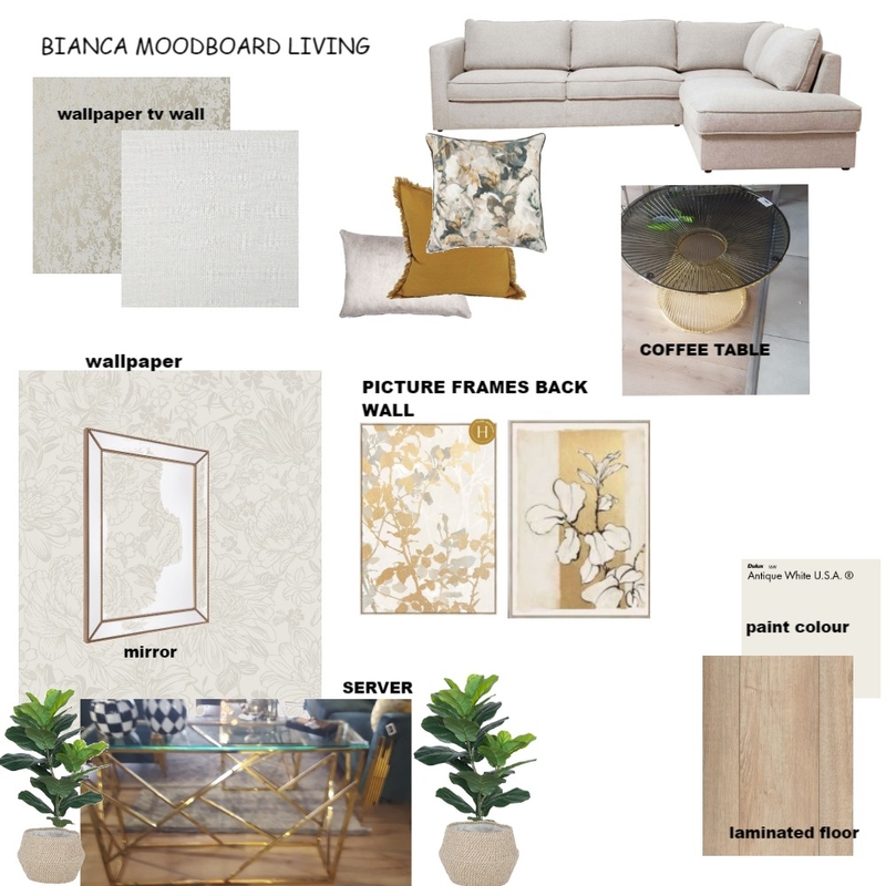 bianca living room OPTION 1 Mood Board by DECOR wALLPAPERS AND INTERIORS on Style Sourcebook