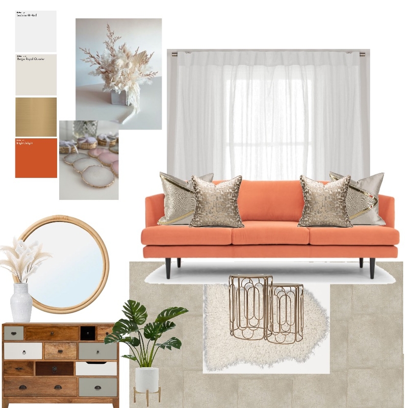 Orange and Gold Mood Board by Interiors By Zai on Style Sourcebook