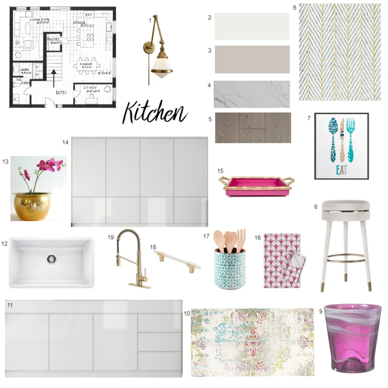 Sample board Assignment 9 - Kitchen Mood Board by Ralitsa on Style Sourcebook