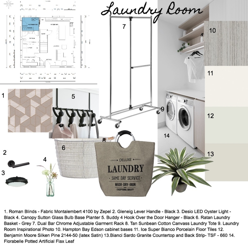 Landry Room ass,13 final Mood Board by beata zwolan on Style Sourcebook