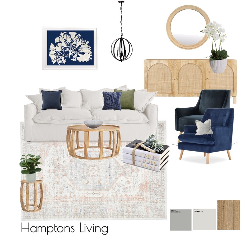 Hamptons living Mood Board by Carolyn Mehr Interiors on Style Sourcebook
