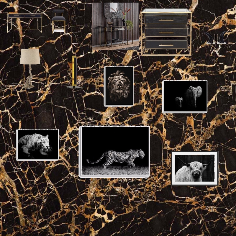 gold and black animals Mood Board by Enzo on Style Sourcebook