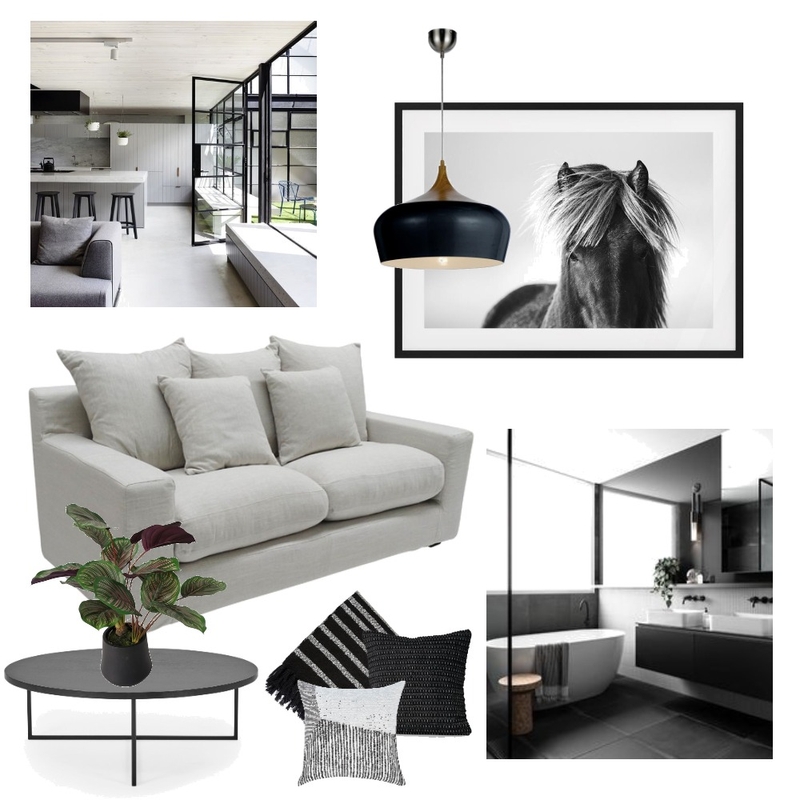 Contemporary Achromatic Mood Board by Kyra Smith on Style Sourcebook