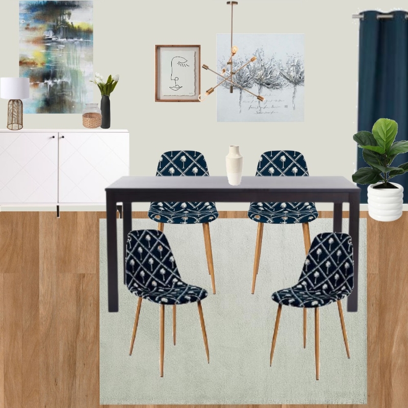 D9 -DINING ROOM- CONTEMPORARY- BLUE, GOLD & COPPER Mood Board by Taryn on Style Sourcebook