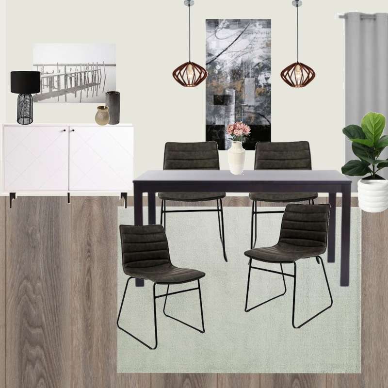 D10 - DINING ROOM -CONTEMPORARY -BLACK, GREY &WHITE2 Mood Board by Taryn on Style Sourcebook