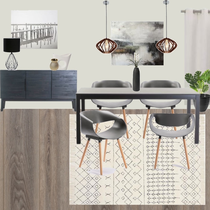 D12 - DINING ROOM - MODERN - BLACK & WHITE Mood Board by Taryn on Style Sourcebook