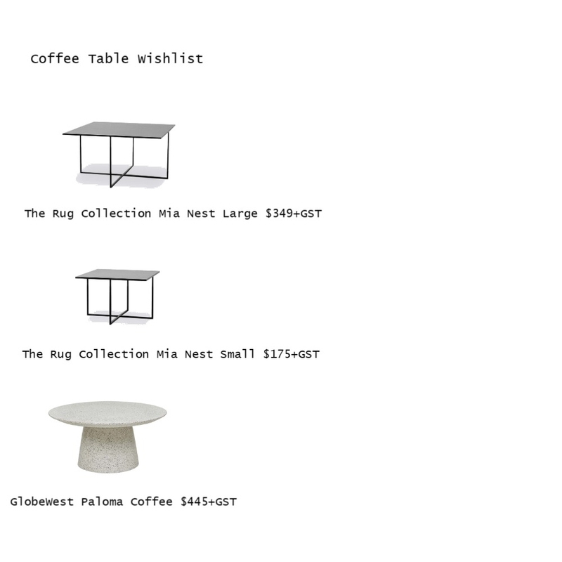 Coffee Table Wishlist Mood Board by juliamode on Style Sourcebook