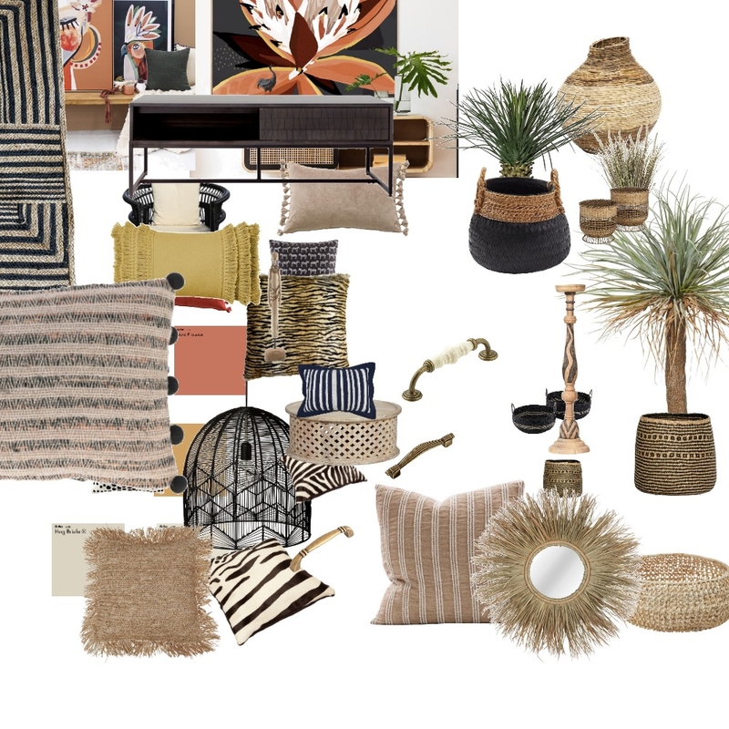 Contemporary African Eclectic Mood Board by Chamelee on Style Sourcebook