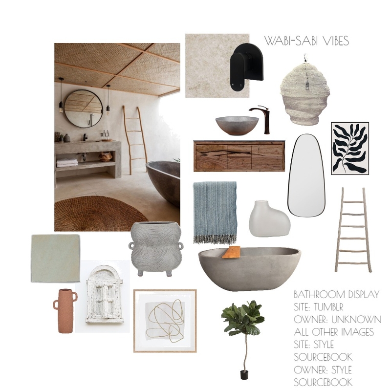 WABI SABI BATHROOM Mood Board by THALIA CASTILLON on Style Sourcebook