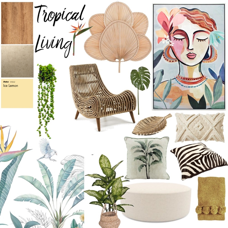 Tropical Inspiration Mood Board by Nadia Lee Webster on Style Sourcebook