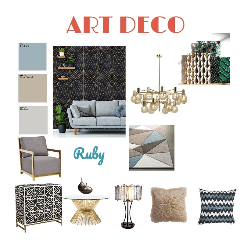art deco Mood Board by Designer Ruby on Style Sourcebook