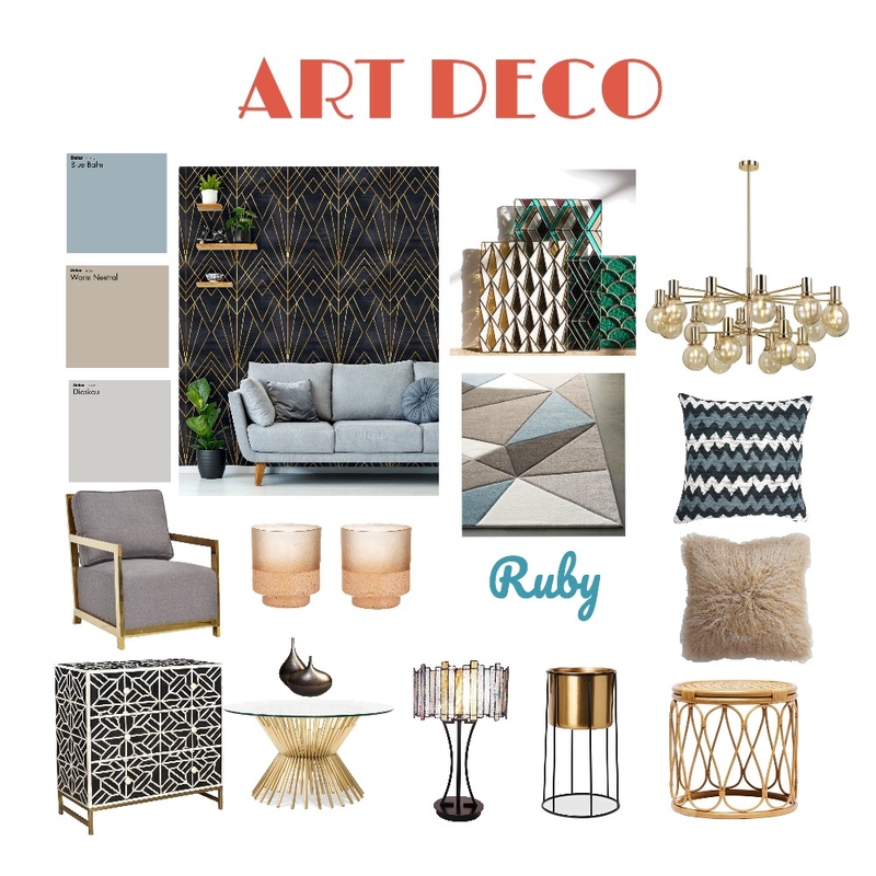 art deco Mood Board by Designer Ruby on Style Sourcebook