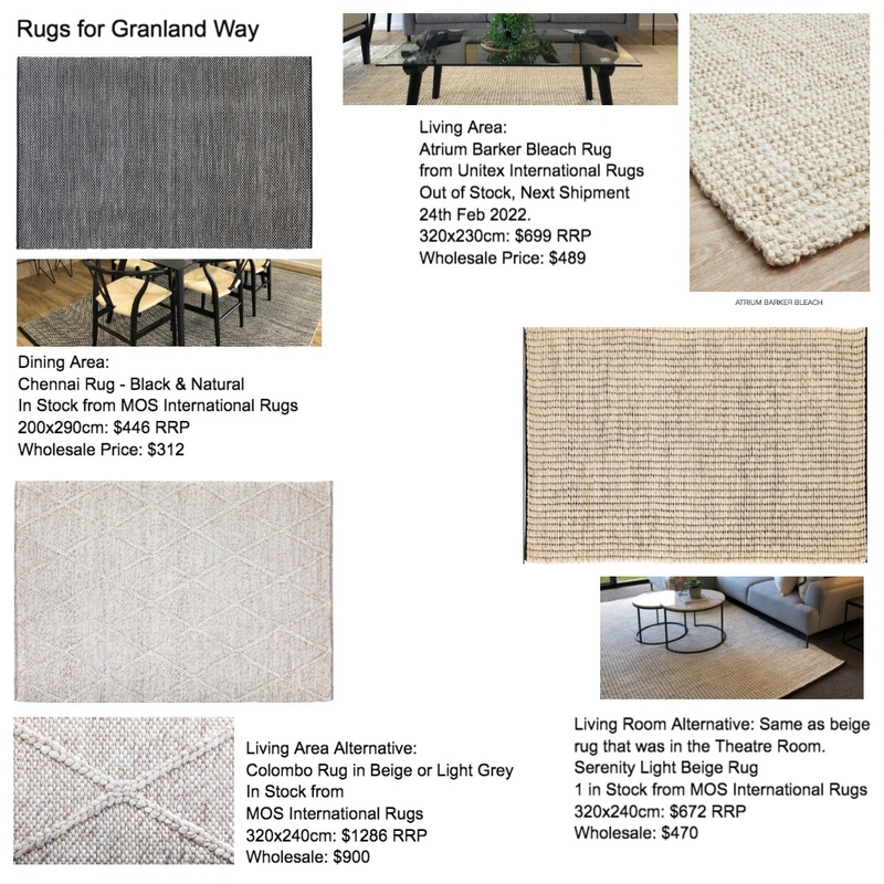 Rugs for Granland Way Mood Board by smuk.propertystyling on Style Sourcebook