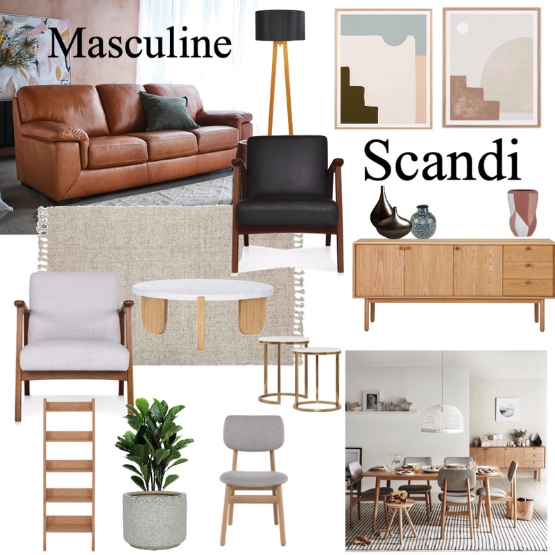 Masculine Scandi Mood Board by Di Taylor Interiors on Style Sourcebook