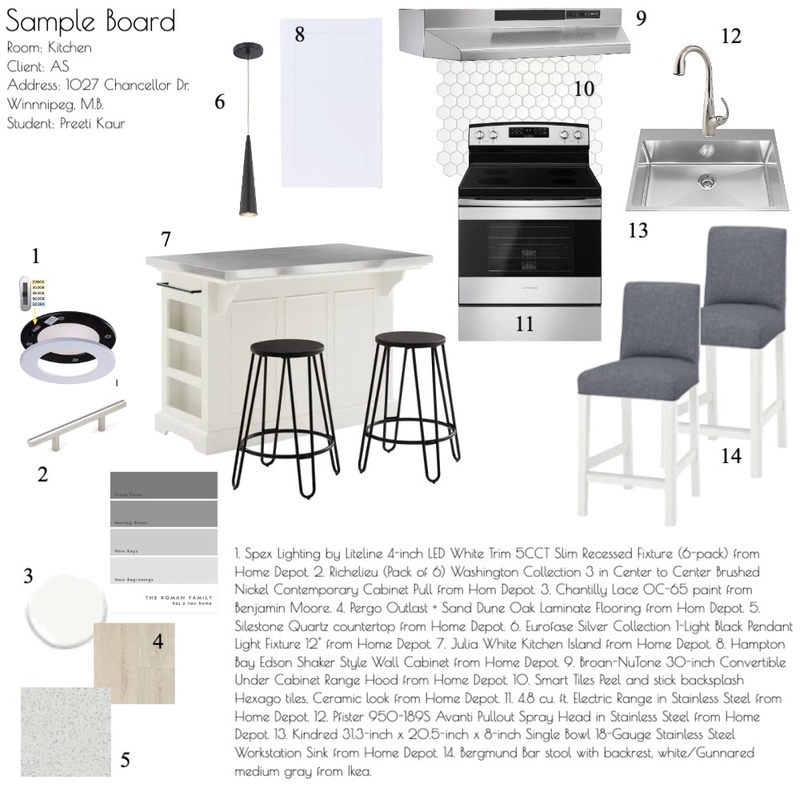 Sample Board - Kitchen - Assignment 10 Mood Board by Simply Preeti on Style Sourcebook