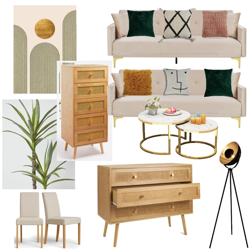 Flat Living Room Mood Board by Danielle Board on Style Sourcebook
