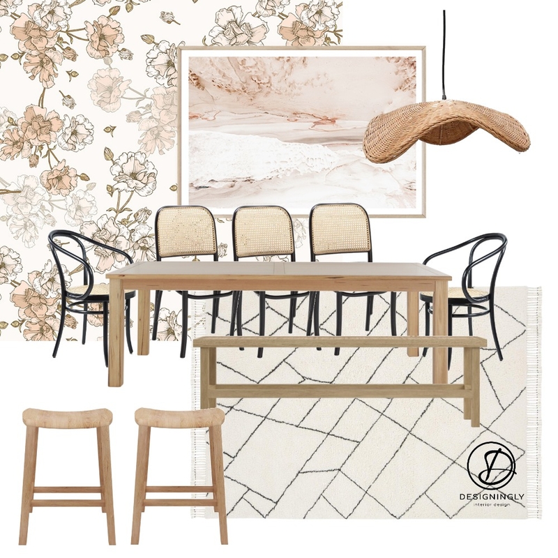 Sakura Bentwood Dining Mood Board by Designingly Co on Style Sourcebook