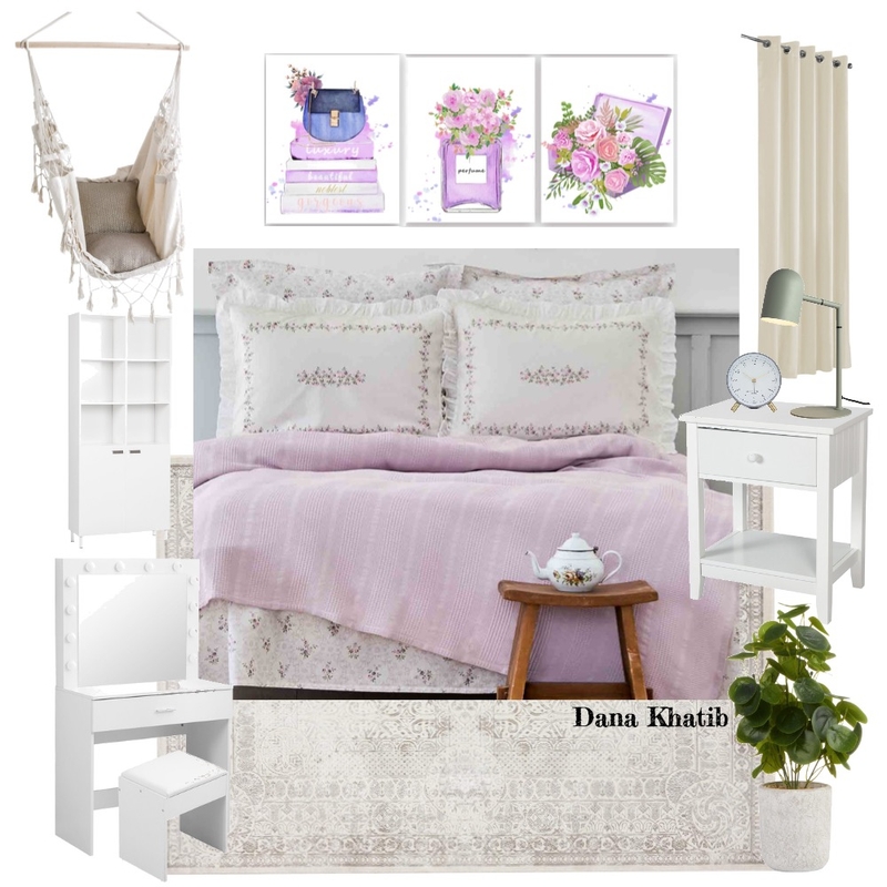 purple teen bedroom Mood Board by DanaKhatib on Style Sourcebook