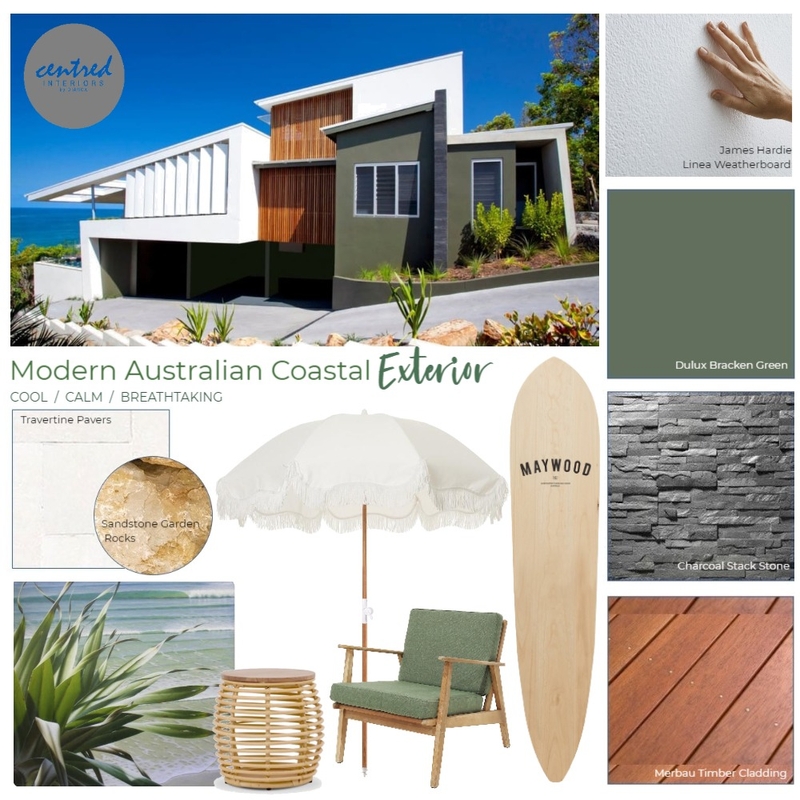 Modern Australian Coastal Mood Board by Centred Interiors on Style Sourcebook
