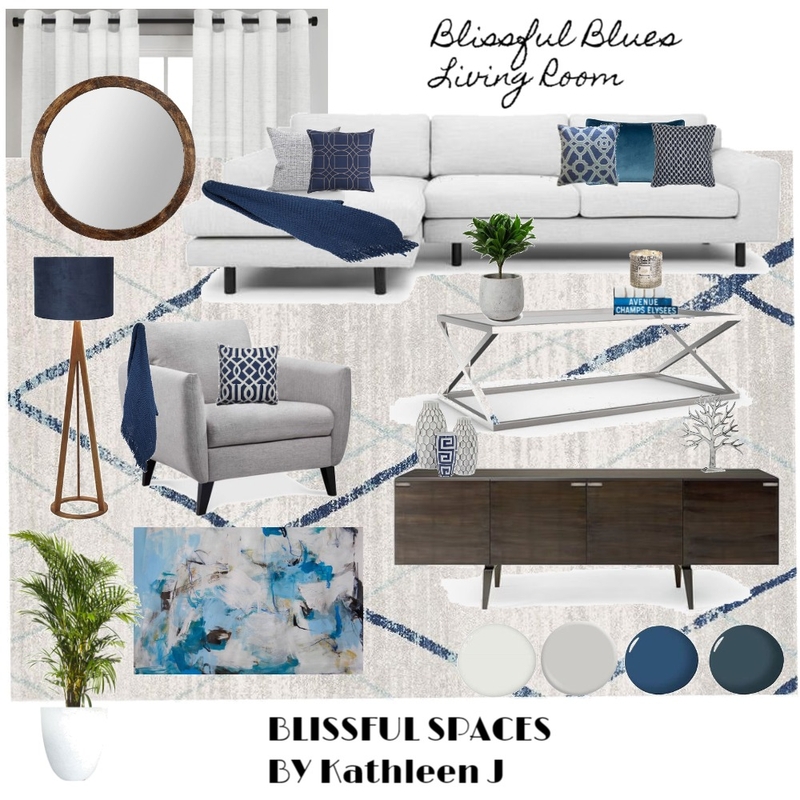 BLISSFUL BLUES Mood Board by kathleen.jenkinson on Style Sourcebook