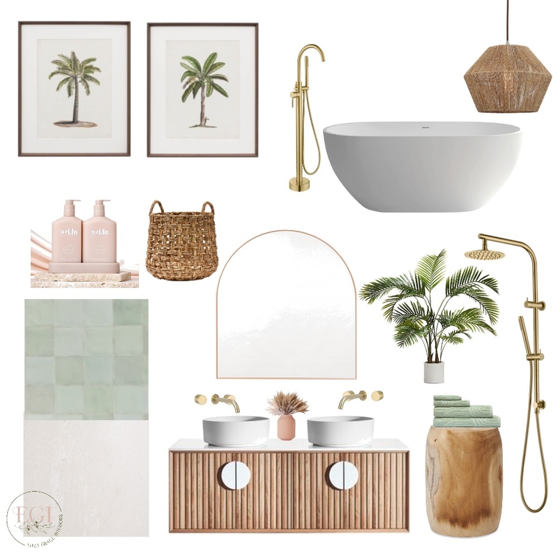 Fresh Green Bathroom Mood Board by Eliza Grace Interiors on Style Sourcebook