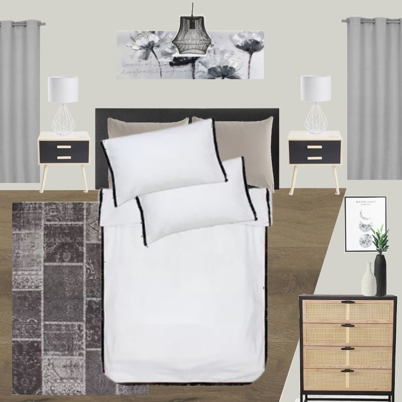 B1 BEDROOM - MODERN- BLACK & WHITE Mood Board by Taryn on Style Sourcebook