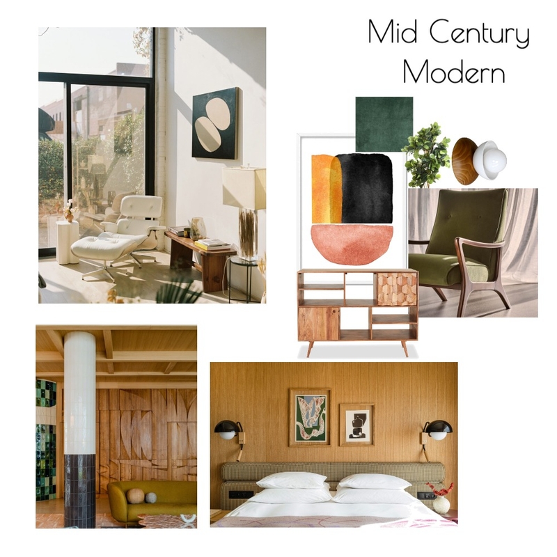 Mid Century Modern Mood Board by Figgy Interiors on Style Sourcebook