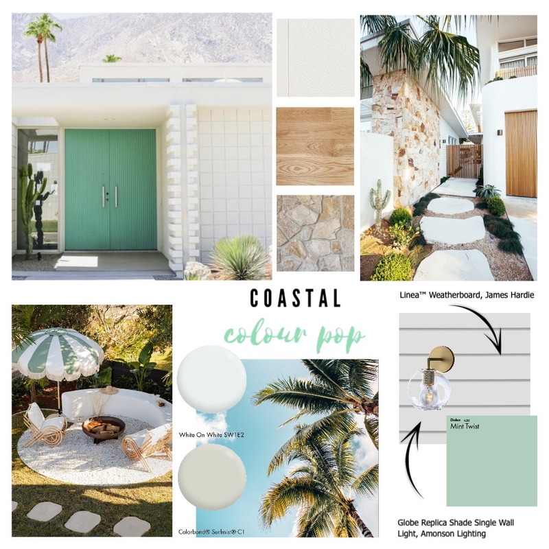 Coastal Colour Pop Facade Mood Board by belindasurvilla on Style Sourcebook