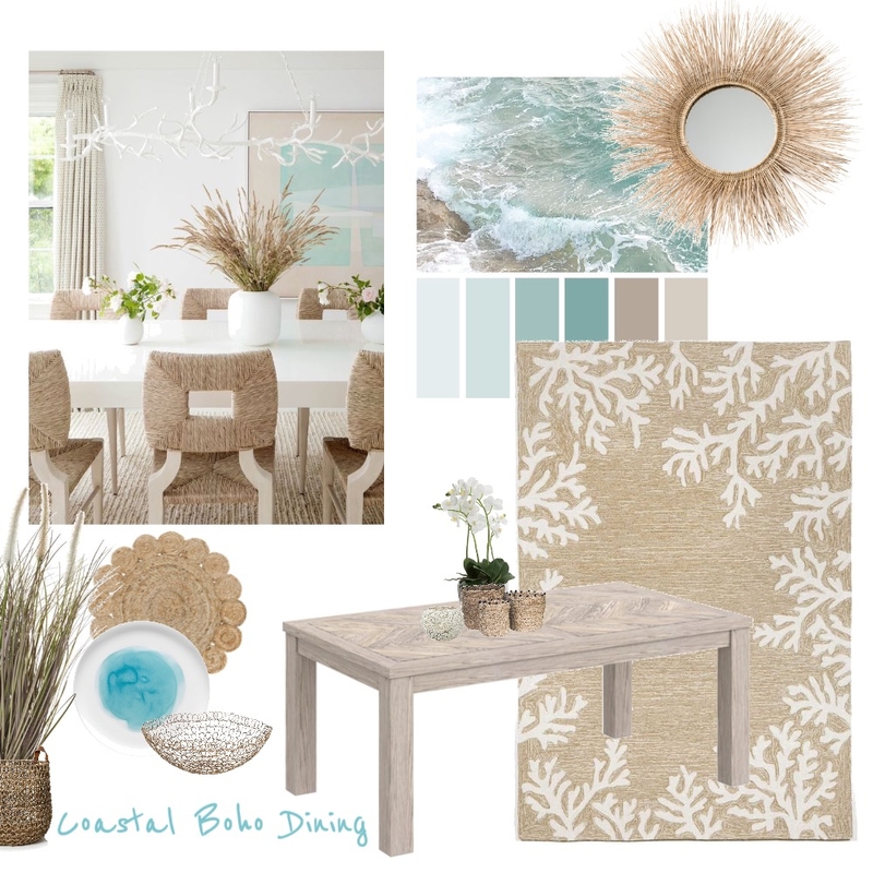 Coastal Boho Dining Mood Board by KristinaWolff on Style Sourcebook