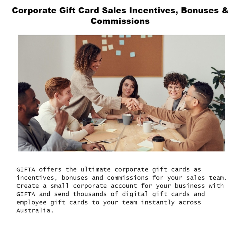 Corporate Gift Card Sales Incentives, Bonuses & Commissions Mood Board by GIFTA Gift Cards on Style Sourcebook
