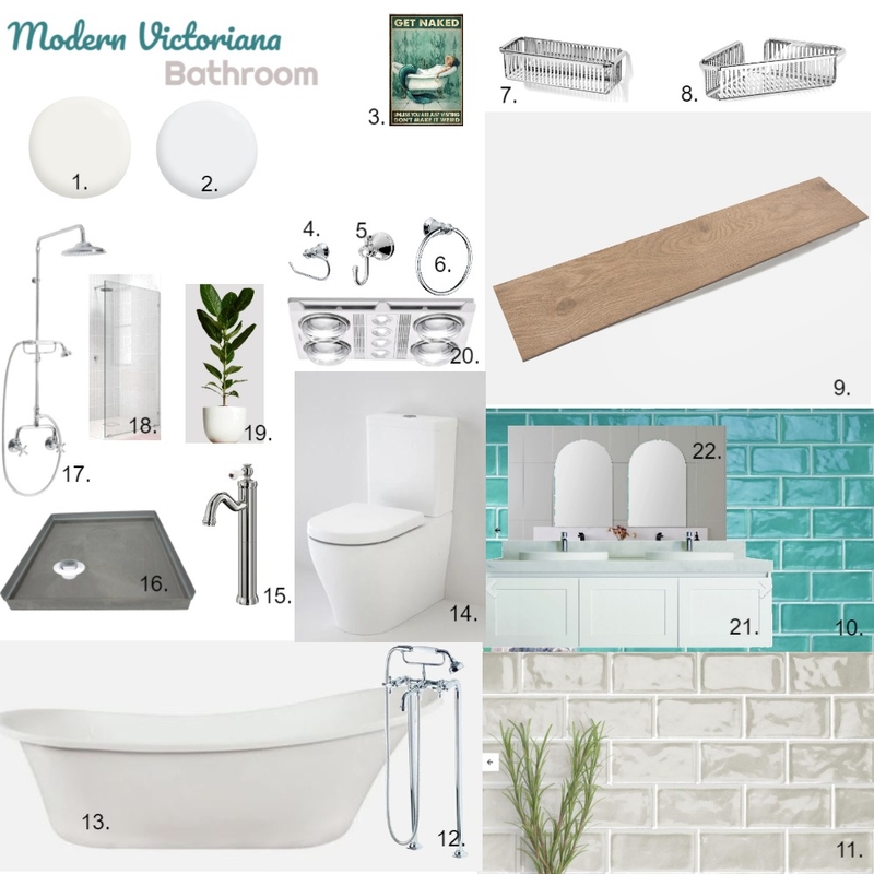 Modern Vicoriana Bathroom Mood Board by Seal Interiors on Style Sourcebook
