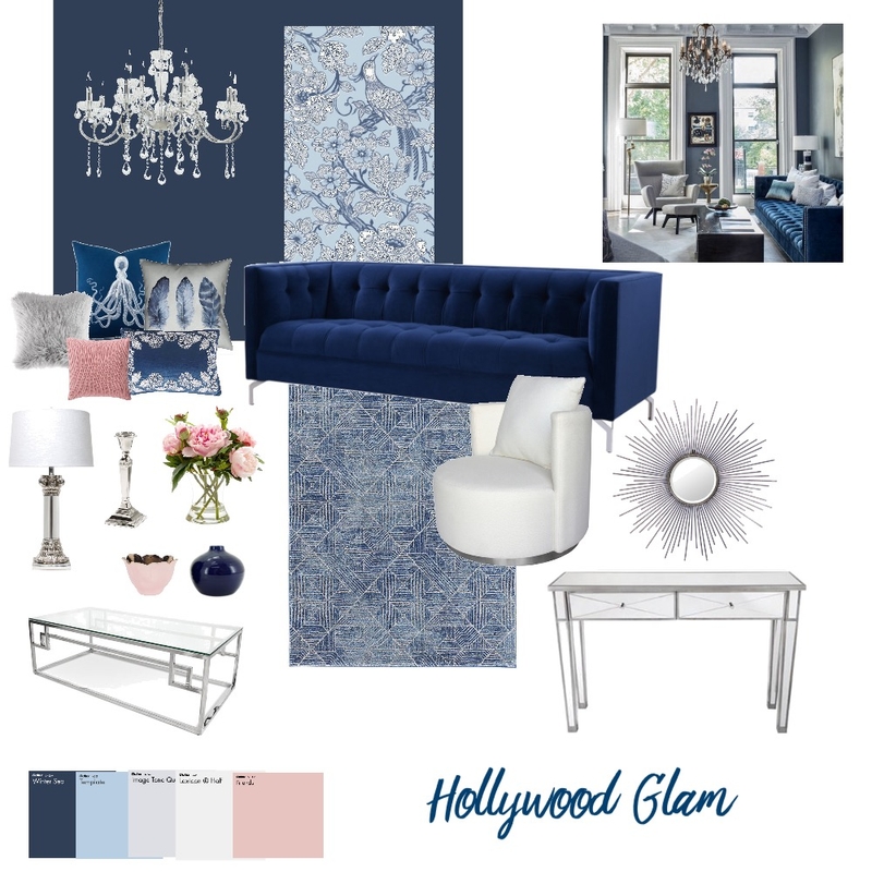 Hollywood Glam Mood Board by Estelle Gay on Style Sourcebook