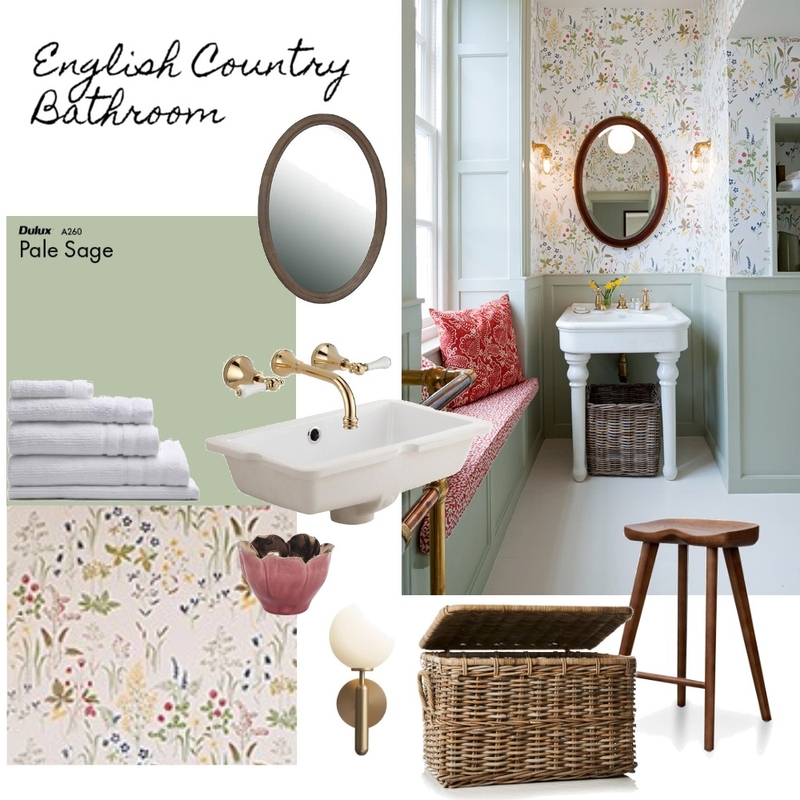 English Country Bathroom Mood Board by Marisa Cetinich Venter on Style Sourcebook