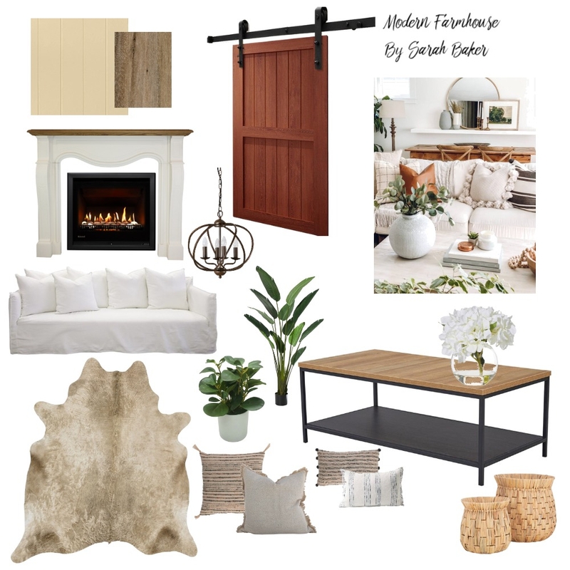 Modern Farmhouse Mood Board by Sarah Falconer on Style Sourcebook