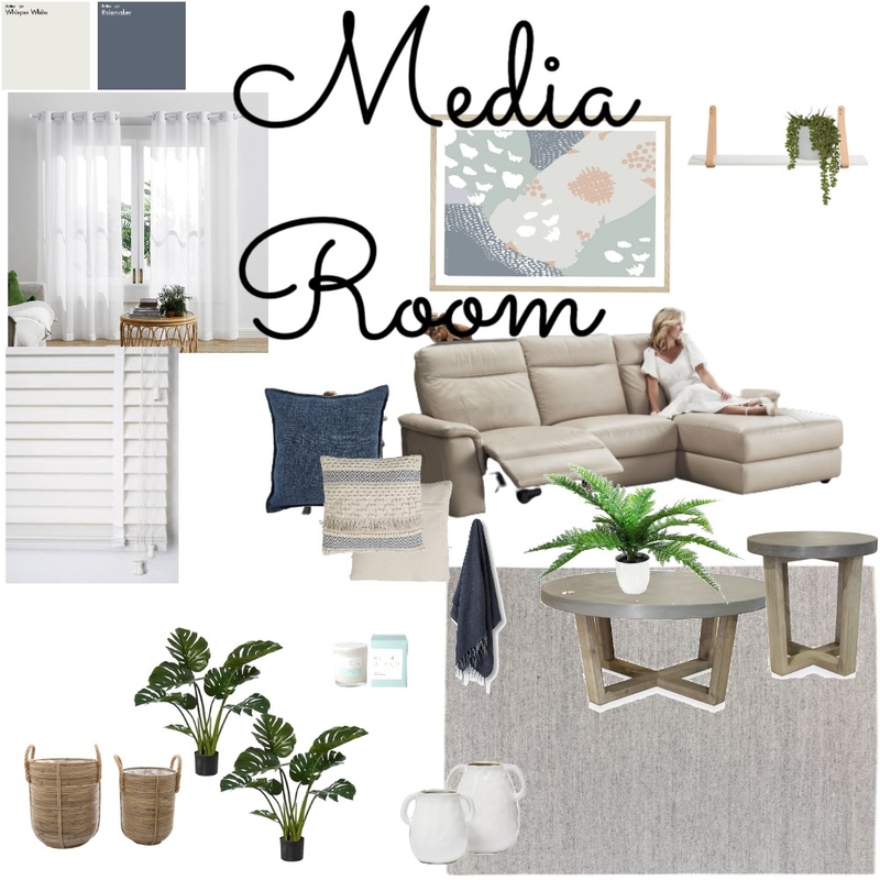 Casual Coastal Media Room Mood Board by restyledinteriors on Style Sourcebook