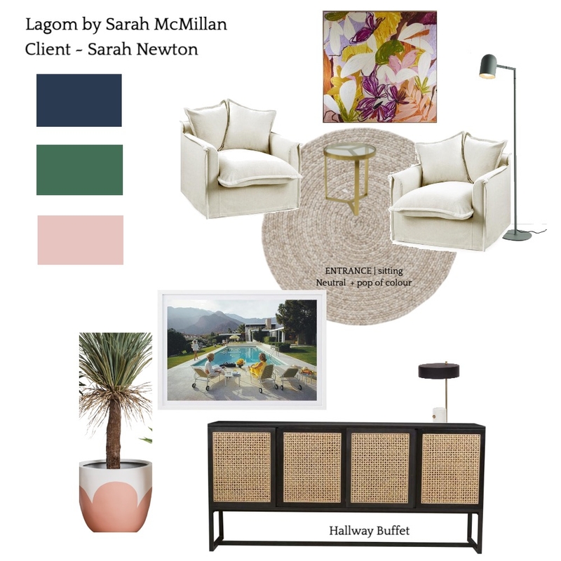 Sarah Newton - Entrance Sitting + Hallway Mood Board by Lagom by Sarah McMillan on Style Sourcebook