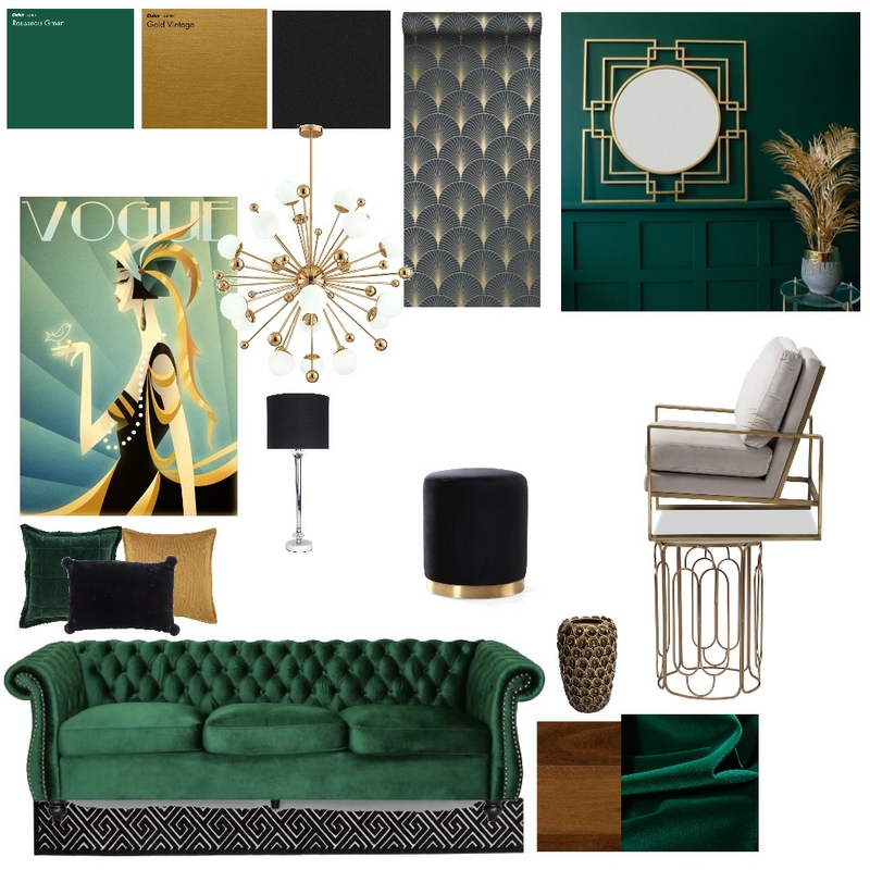 ART DECO LIVING SPACE Mood Board by jovitapwilliams on Style Sourcebook
