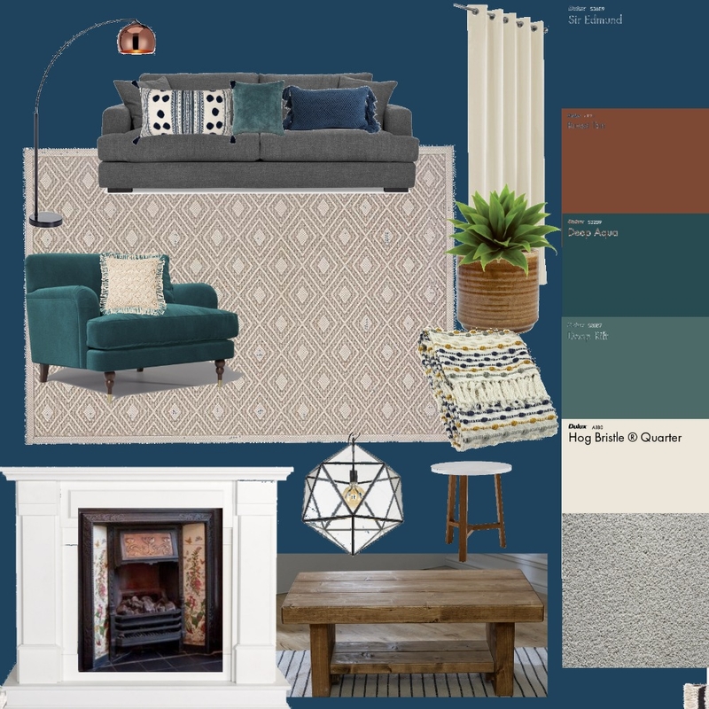 Living Room Kingfisher plus brown Mood Board by emma_kate on Style Sourcebook