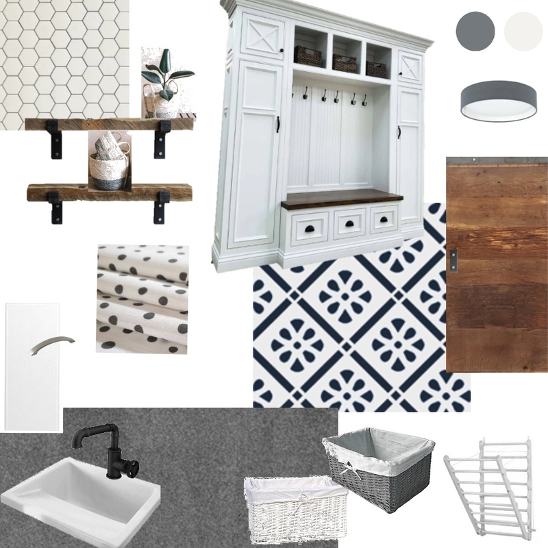 Mudroom/Laundry Sample Board_No Key Mood Board by Nienke Offer on Style Sourcebook