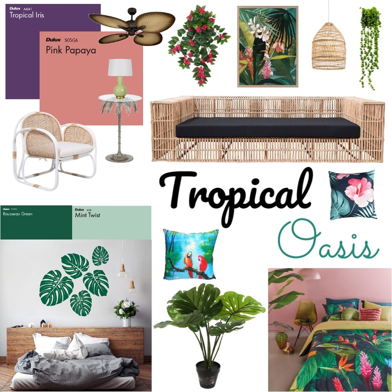 Tropical Oasis Mood Board by Skydion Design on Style Sourcebook