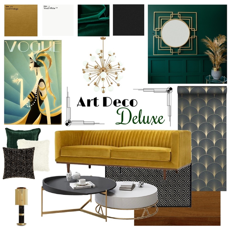 Art Deco Living Space Mood Board by jovitapwilliams on Style Sourcebook