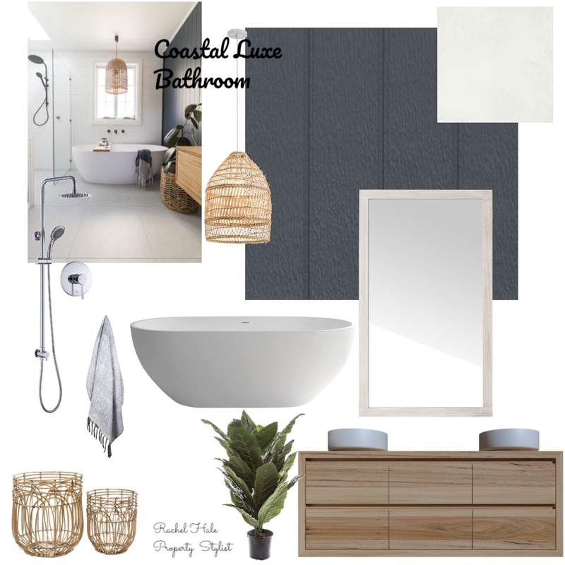 Coastal Luxe Bathroom Mood Board by Rachel Hale on Style Sourcebook