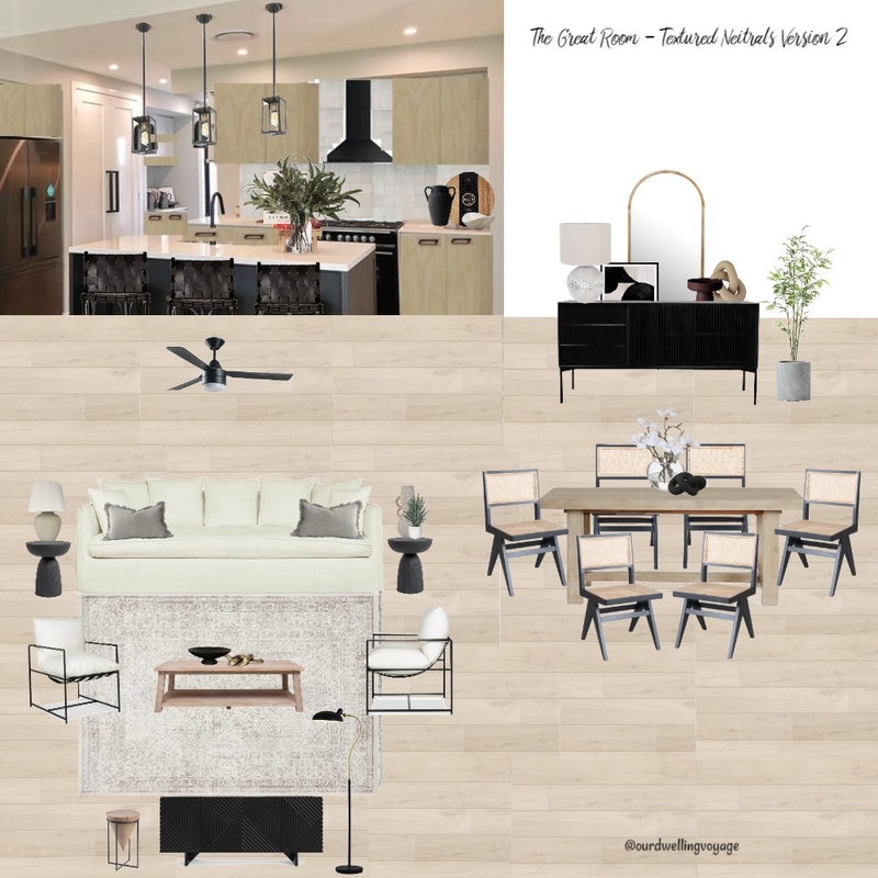 The Great Room - Textured Neitrals Version 2 Mood Board by Casa Macadamia on Style Sourcebook